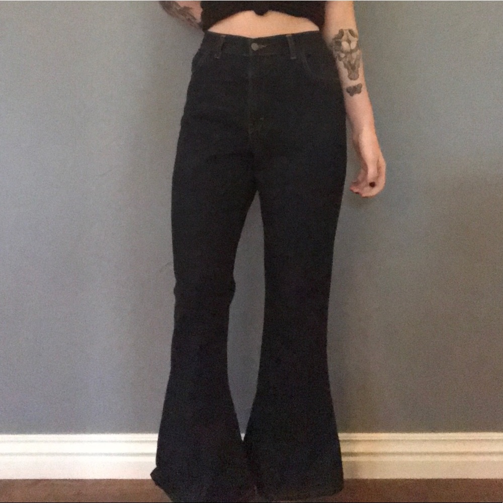 Vintage Run & Fly dark wash bell bottom jeans